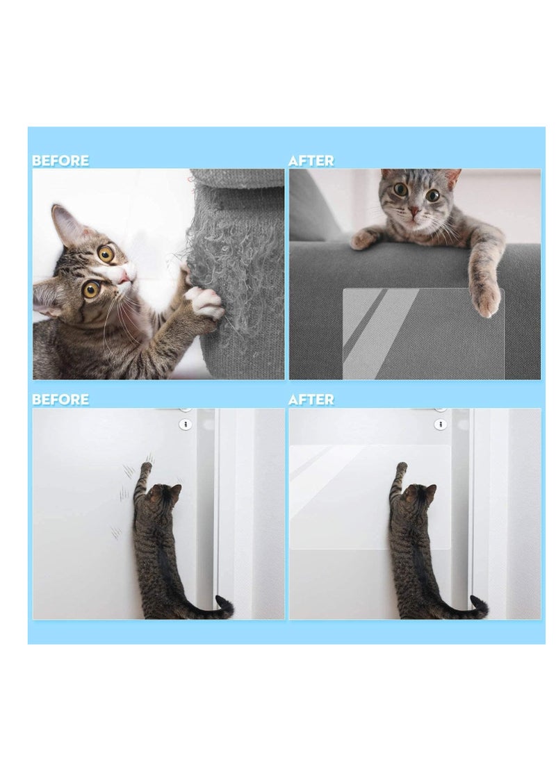 ECVV Cat Scratching Pads Furniture Protectors Guards from Cats Anti-Scratch Deterrent Training Tape for Couch, Sofa, Chair and Leather (8PCS) - Image 2