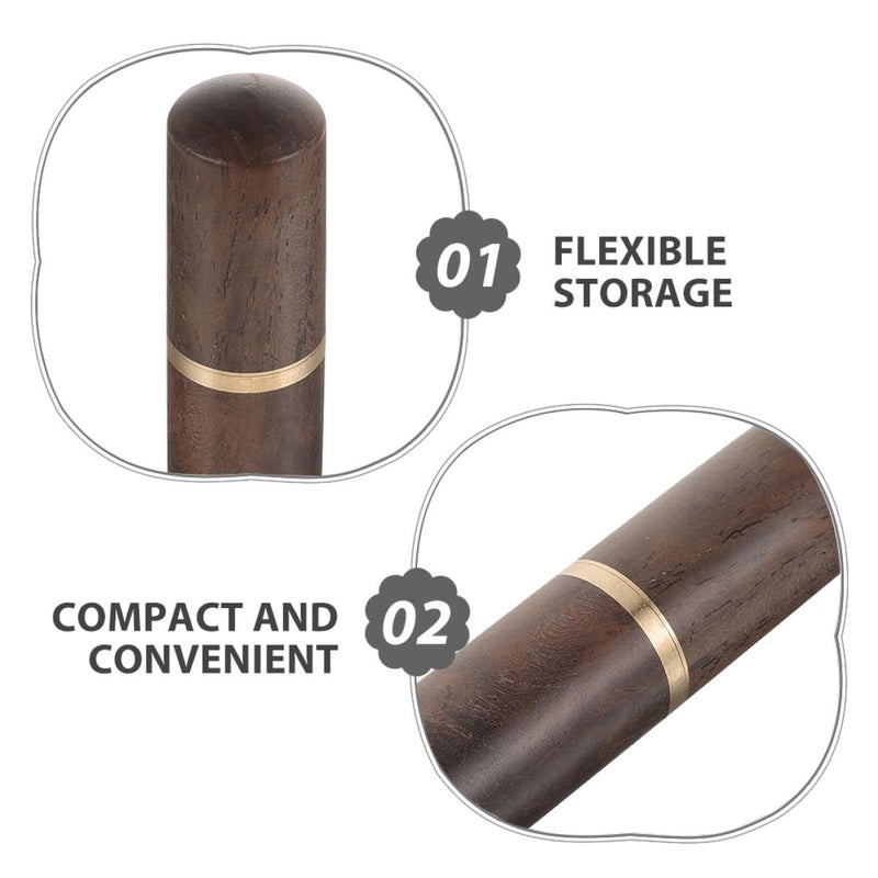 Zerodeko 5 قطع علبة تخزين الإبر الخشبية الطبيعية حامل الإبرة المحمول المضغوط حاوية الحرف اليدوية للسفر والمنزل - Image 4