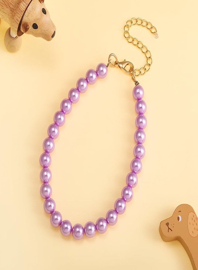 Madison Tyler Dog Pearl Necklace | Durable Dog Necklace | Cute Fashion Pet Collar for Dog | Light Pearl Jewelry Bold Puppy Accessories | Pet Necklace Gift 16 Inches - Image 5