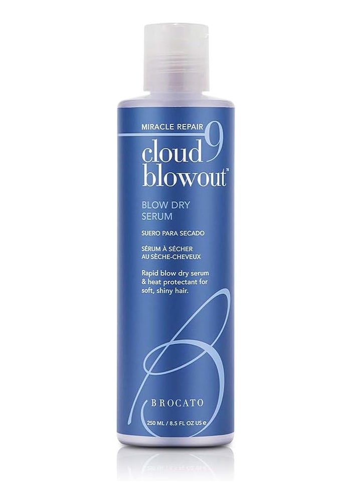 Brocato Cloud 9 Blow Dry Serum - Heat Protectant Blowout Cream for Smoother, Shiny Hair - 8.5 Oz - Image 1