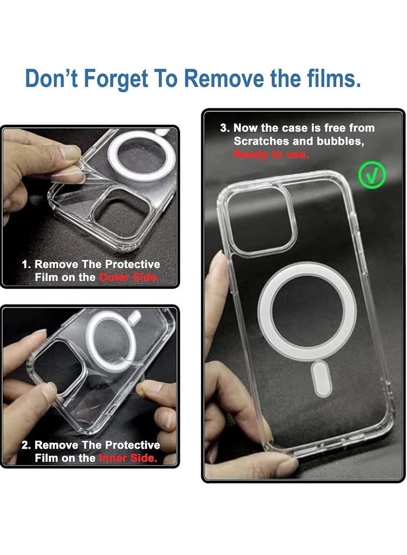 دوسالا غطاء مغناطيسي شفاف لهاتف iPhone 12 Pro، متوافق مع MagSafe، حماية هجينة، جراب خلفي شفاف للغاية، إطار سيليكون مقاوم للصدمات، جراب شفاف رفيع (iPhone 12 Pro) - Image 4