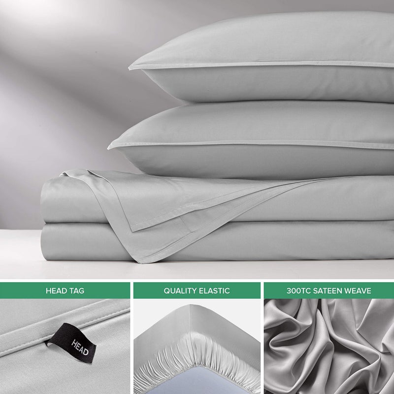 Pure Bamboo California King Sheets by Pure Bamboo  Genuine 100% Organic Viscose Derived from Bamboo Bed Sheet Set  Soft & Cooling  Double Stitching  Lifetime Quality Promise (California King  Silver Pearl)  - Image 5