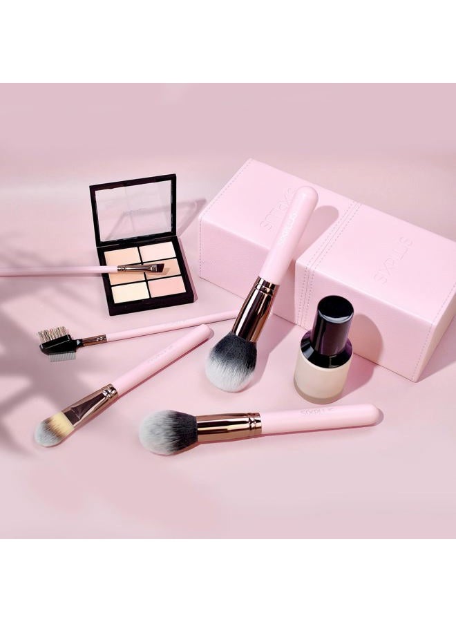 SIXPLUS 15Pcs Pink Makeup Brush Set-ROMaNTIC - Image 5