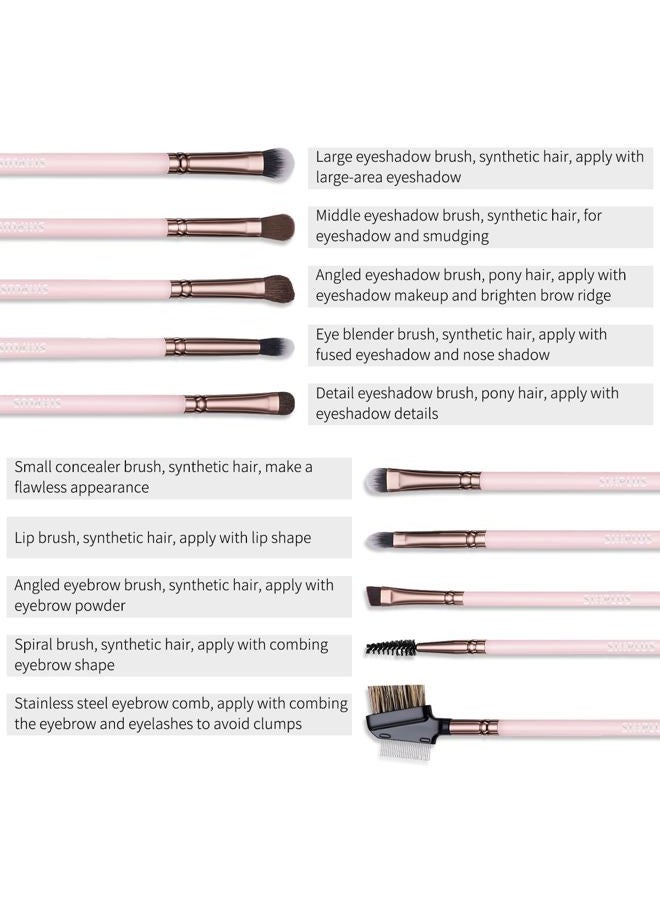 SIXPLUS 15Pcs Pink Makeup Brush Set-ROMaNTIC - Image 4