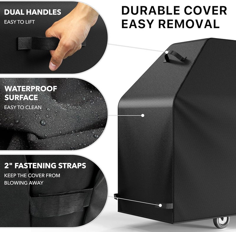 Simple Houseware 72-inch Waterproof Heavy Duty Gas BBQ Grill Cover, Weather-Resistant Polyester - Image 5