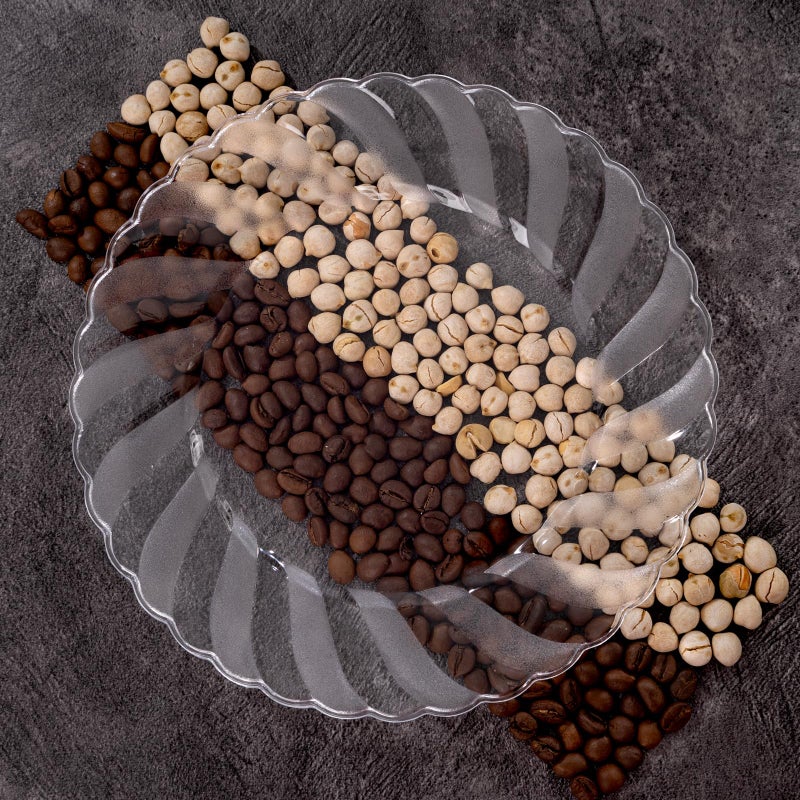 U-QE 100 Pieces Clear Plastic Plates - 7 Inch Plastic Dessert Plates Disposable - Washable & Reusable - Premium Hard Clear Fancy Disposable Heavy Duty Cake Platos for Party, Weddings and Events - Image 4