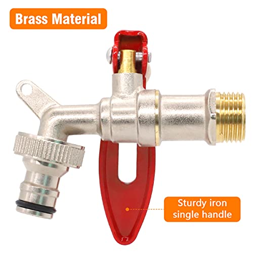 Optifit® Tap with Lock, Tap Lock, 1/2" Thread Water Tap Lockable Faucet, Faucet Locks Outdoor, Water Tap Lock, Garden Tap, Home Outdoor Garden Tool Garden Outdoor Brass Faucet - Image 3