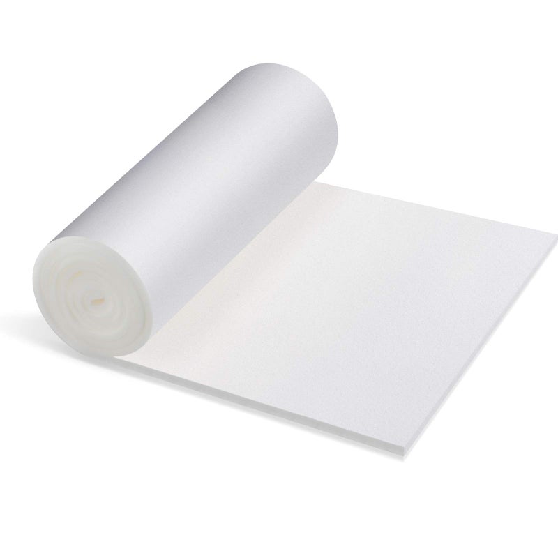 Patelai Cushion Sheet Upholstery Foam High Density Foam Padding Seat Replacement Upholstery Wrap Sponge Padding for Cushions Chairs Packing Storage and Shipping(79 x 16 x 0.4 Inch,White) - Image 1