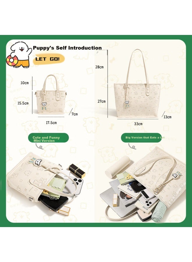 Toutou Women's Bag - Puppy Design, Large Capacity Tote Bag, Shoulder Bag For Work, Teacher's Day, Birthday Gift - Image 3