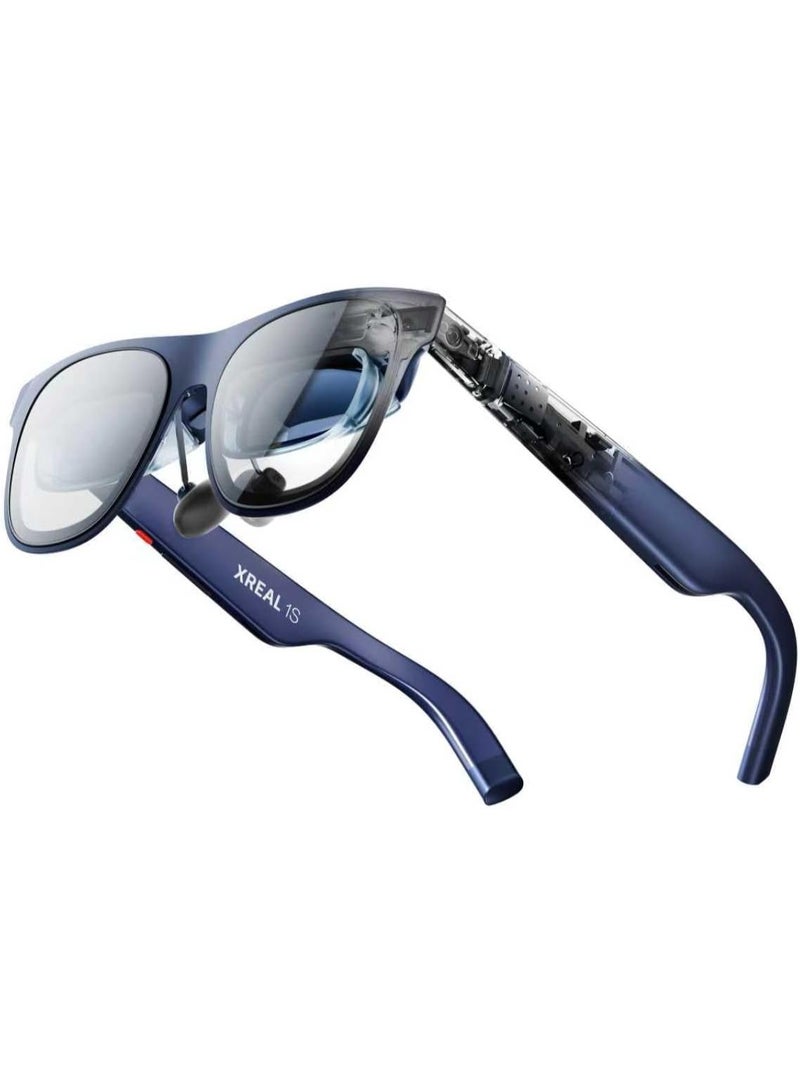 XREAL Air 1S AR Smart Glasses, Full HD 1080p Micro-OLED, 120Hz, USB-C, Blue - Image 1