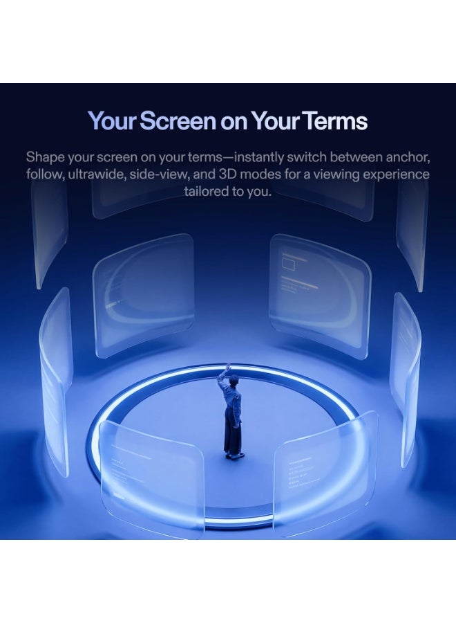 XREAL Air 1S AR Smart Glasses, Full HD 1080p Micro-OLED, 120Hz, USB-C, Blue - Image 5