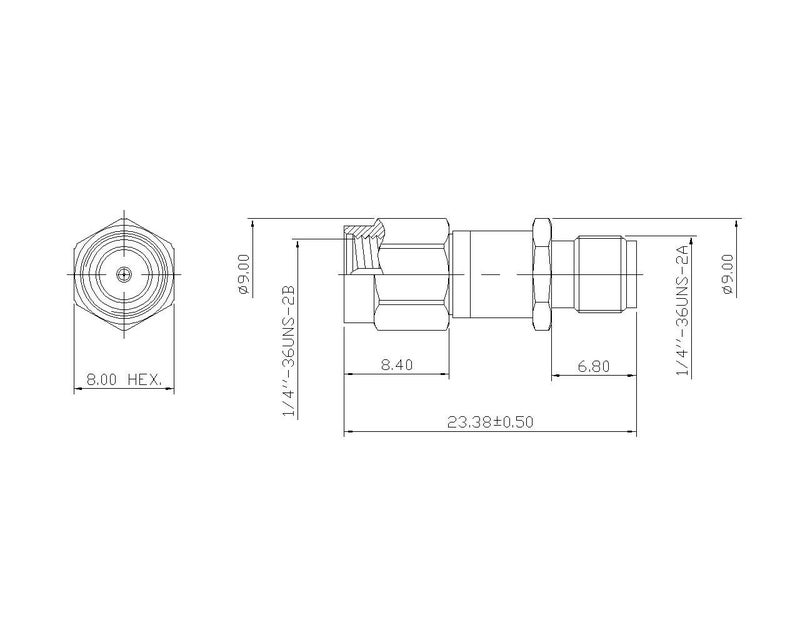 AEC DB-1001S-SA15TP-SA25TP, SMA Male to Female Inner DC Block - Image 4