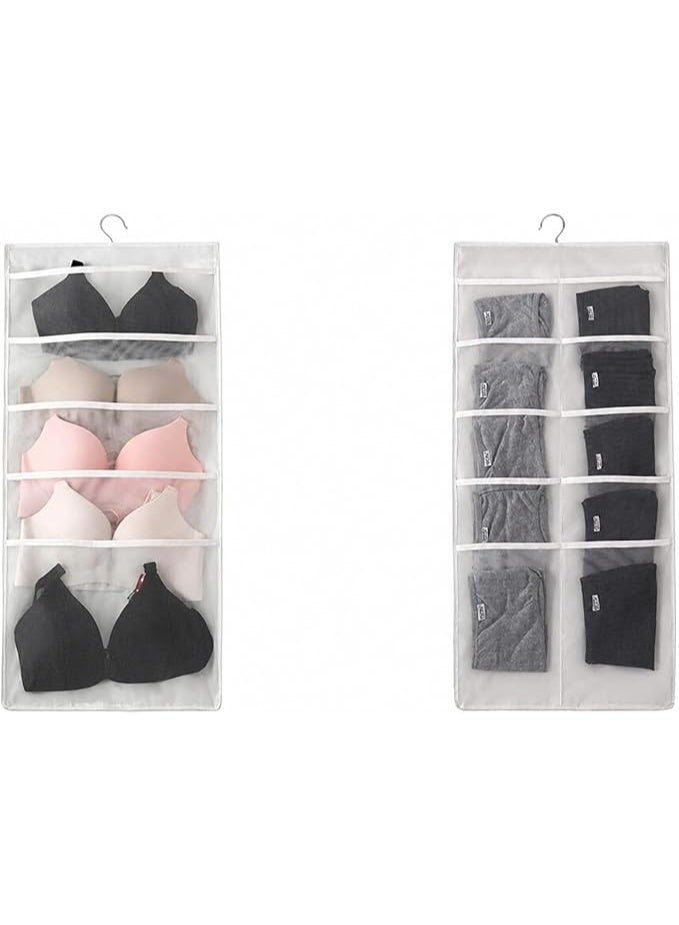 Hanging pocket organizer for hanging on the door, wall organizer for socks, bras and underwear - Image 1
