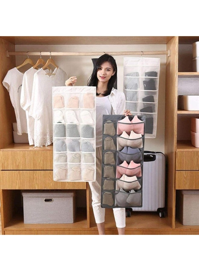 Hanging pocket organizer for hanging on the door, wall organizer for socks, bras and underwear - Image 4
