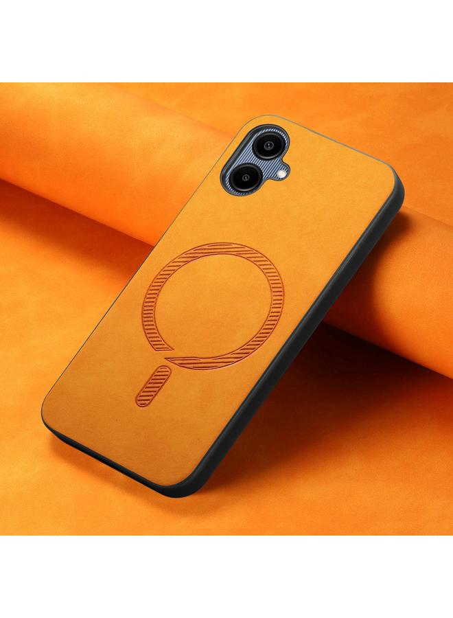 S-TOP Case For Samsung Galaxy A06 4G Solid Color Retro Magsafe PU Back Cover Phone Case - Image 4