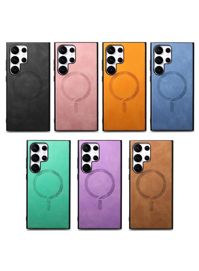 S-TOP Case For Samsung Galaxy A06 4G Solid Color Retro Magsafe PU Back Cover Phone Case - Image 5