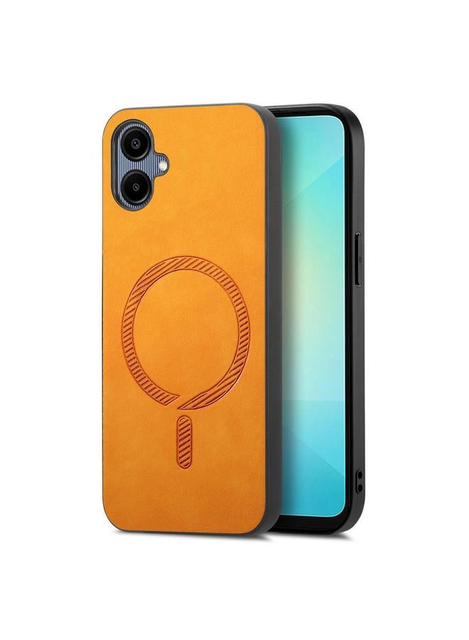 S-TOP Case For Samsung Galaxy A06 4G Solid Color Retro Magsafe PU Back Cover Phone Case - Image 1