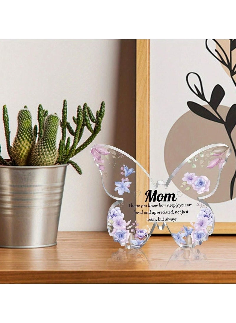 Acrylic erfly Mother's Day Gift with Touching Words for Mom A special gift for Mother's Day or special occasions - Image 2