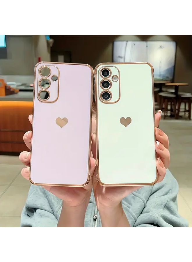Black Heart Pattern TPU Soft Case Compatible with Samsung Galaxy A15 5G Full Protective Cover - Image 3
