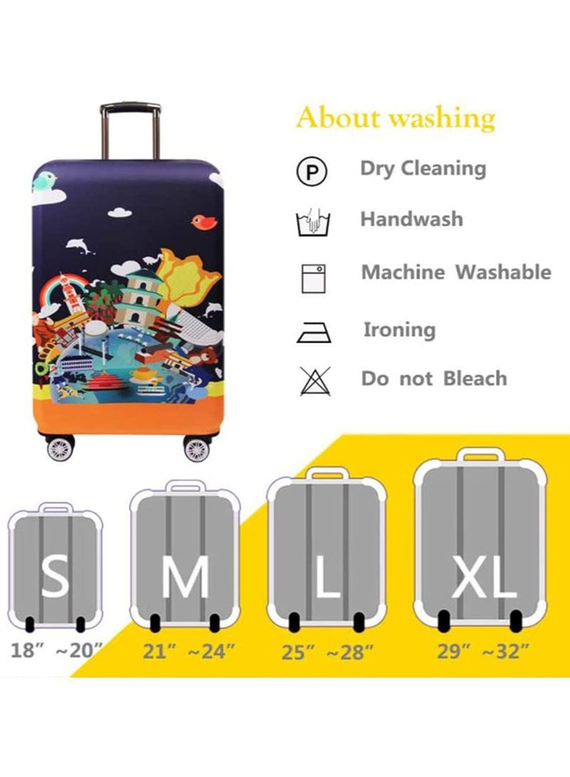 SOLARAE Thickened Spandex Luggage Cover for 29-32" Suitcases - Multicolor Travel Protector for Enhanced Durability and Style (XL Size) - Image 4
