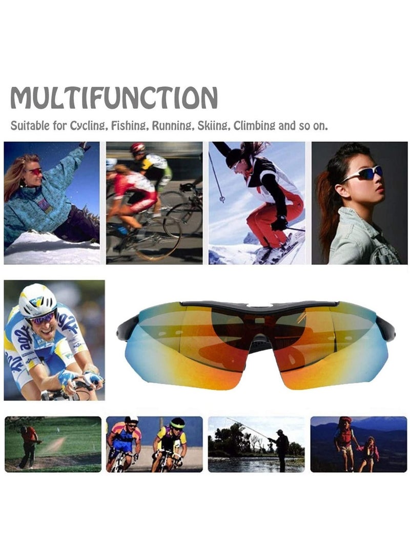 Polarized Sports Sunglasses for Men Lightweight with 5 Interchangeable Lenses for Outdoor Cycling Running Driving Fishing Golf Climbing Sports - Image 4