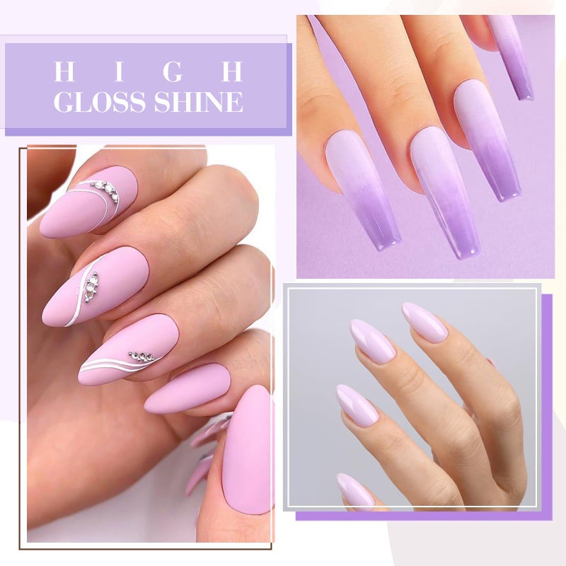 CANNI 6Pcs 9ml Hema-Free Purple Gel Polish,Dark Purple Gel Nail Polish Set,Light Violet Colors Gel Polish Kit, Soak Off LED Nail Gel Manicure Kit DIY at Home Salon Gifts for Women Girls - Image 5