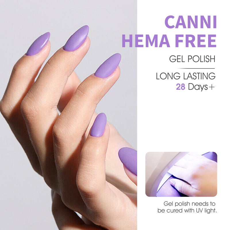 CANNI 6Pcs 9ml Hema-Free Purple Gel Polish,Dark Purple Gel Nail Polish Set,Light Violet Colors Gel Polish Kit, Soak Off LED Nail Gel Manicure Kit DIY at Home Salon Gifts for Women Girls - Image 4