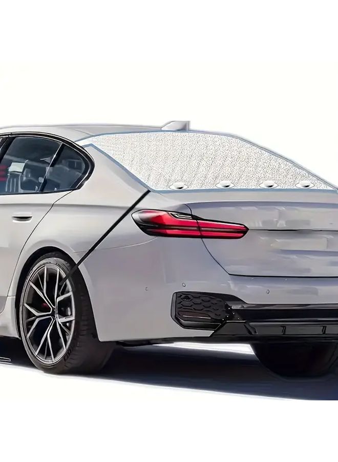 1pc13 Silvery Magnetic Rear Window Sunshade UV Blocking Heat Insulation Snow Shield - Image 5
