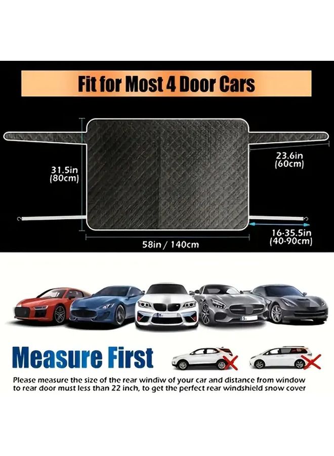 1pc13 Silvery Magnetic Rear Window Sunshade UV Blocking Heat Insulation Snow Shield - Image 2