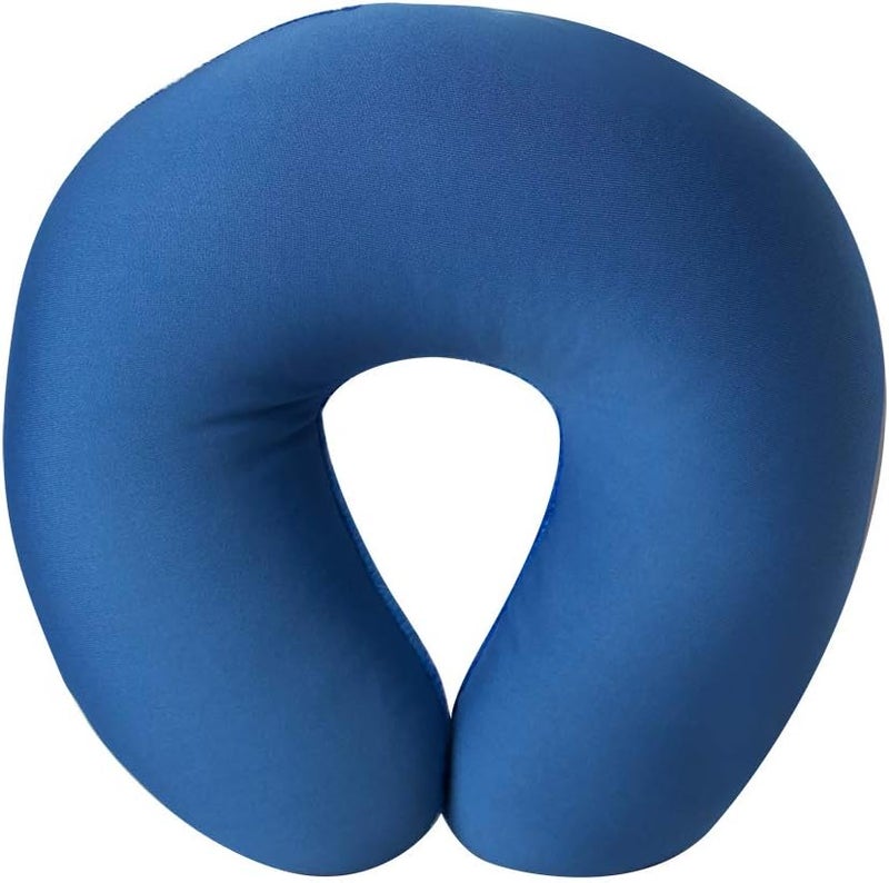 Cloudz Kids Dual Comfort Microbead Airplane Travel Neck Pillow. Super Soft Cozy Plush on One Side, Cool Relaxing Spandex on The Other! Keep Your Kids Comfy and Supported at Home or On The Go! - Blue - Image 4