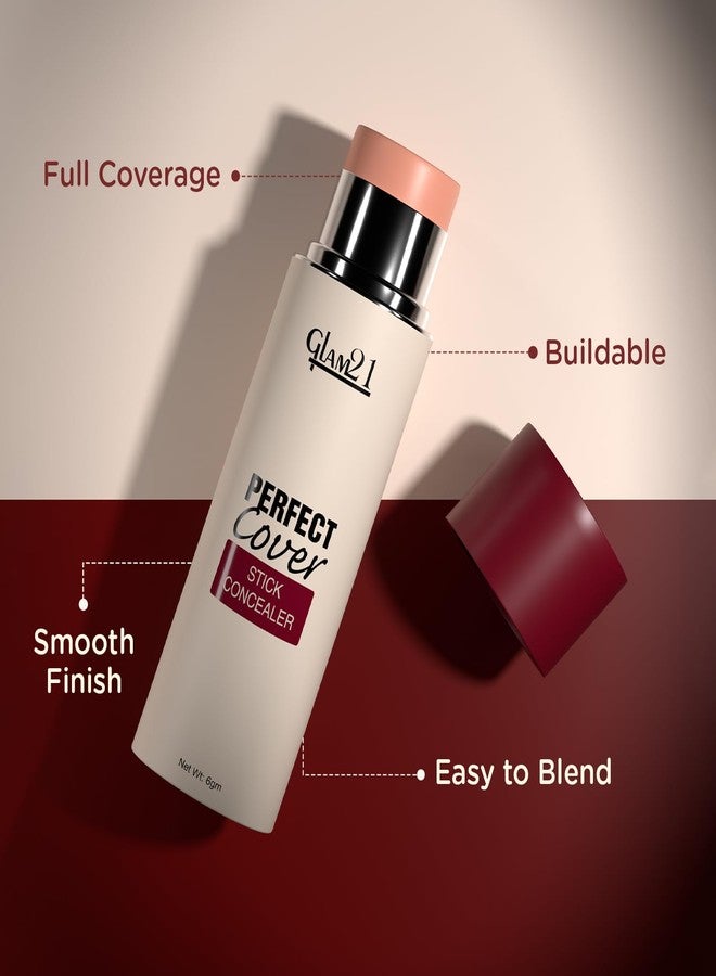 Glam 21 Glam21 Perfect cover stick concealer| Waterproof Concealer With Full Coverage |Easily Blendable Concealer | CreamyTexture | Matte Finish | Weightless and breathable Formula | Long Lasting| Sand Glow | 6gm - Image 3