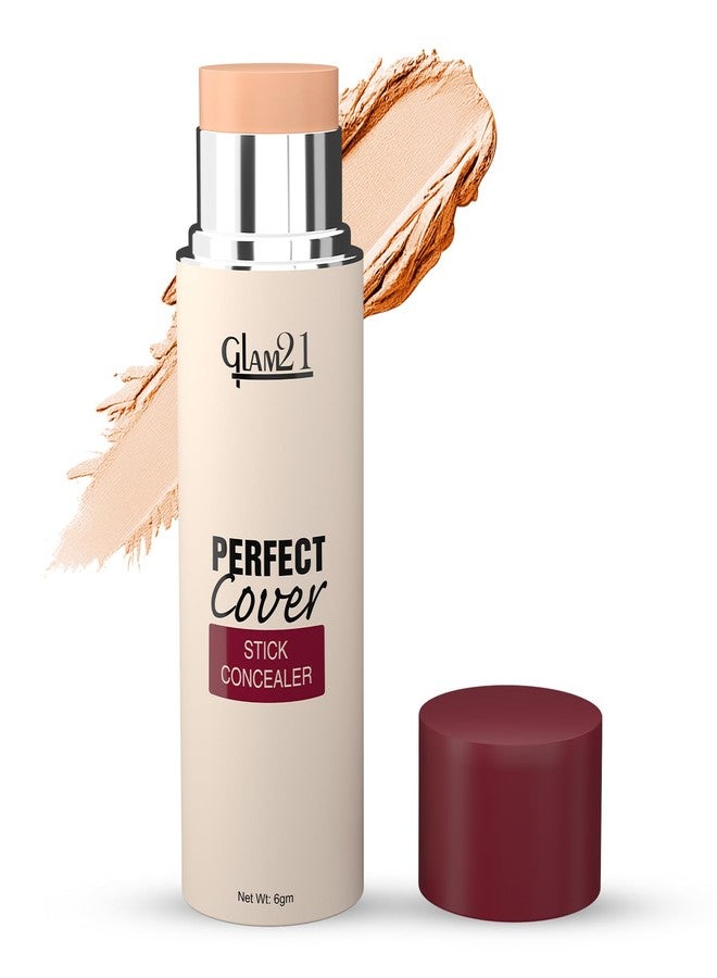 Glam 21 Glam21 Perfect cover stick concealer| Waterproof Concealer With Full Coverage |Easily Blendable Concealer | CreamyTexture | Matte Finish | Weightless and breathable Formula | Long Lasting| Sand Glow | 6gm - Image 1