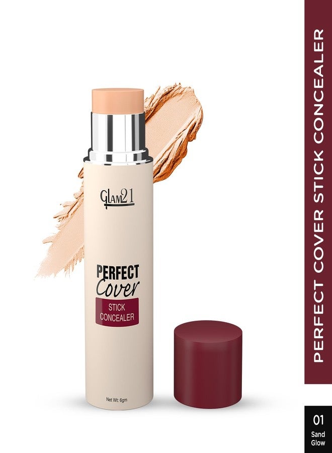 Glam 21 Glam21 Perfect cover stick concealer| Waterproof Concealer With Full Coverage |Easily Blendable Concealer | CreamyTexture | Matte Finish | Weightless and breathable Formula | Long Lasting| Sand Glow | 6gm - Image 2