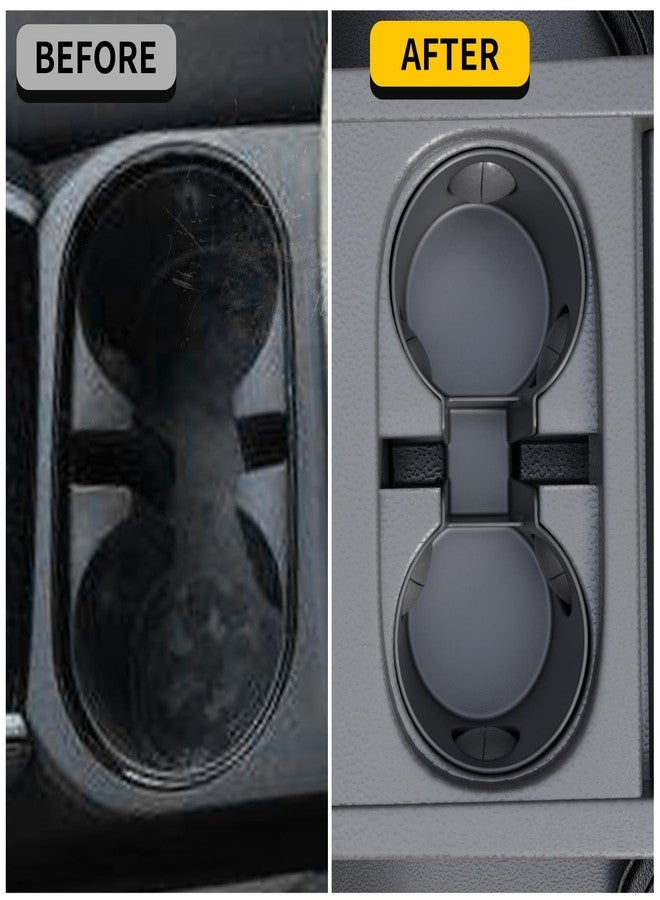 Maxzina حامل أكواب ماكسينا متوافق مع حامل أكواب وحدة التحكم المركزية لسيارة شيفروليه كولورادو وجي إم سي كانيون موديلات 2023-2025، صندوق تخزين داخلي من السيليكون، منظم مسند الذراع الداخلي لملحقات شيفروليه كولورادو 2024 - Image 2