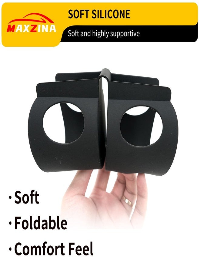 Maxzina حامل أكواب ماكسينا متوافق مع حامل أكواب وحدة التحكم المركزية لسيارة شيفروليه كولورادو وجي إم سي كانيون موديلات 2023-2025، صندوق تخزين داخلي من السيليكون، منظم مسند الذراع الداخلي لملحقات شيفروليه كولورادو 2024 - Image 3