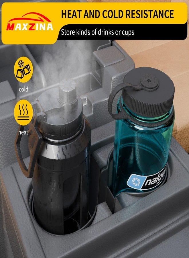 Maxzina حامل أكواب ماكسينا متوافق مع حامل أكواب وحدة التحكم المركزية لسيارة شيفروليه كولورادو وجي إم سي كانيون موديلات 2023-2025، صندوق تخزين داخلي من السيليكون، منظم مسند الذراع الداخلي لملحقات شيفروليه كولورادو 2024 - Image 4