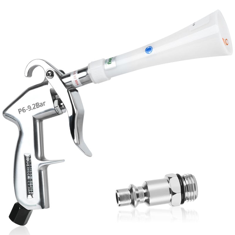 phepetroll Air Blow Gun Car Detailing Dry Cleaning Air Gun with Tapered Nozzle High Pressure Car Cleaning Tool Car Dryer Air Blower for Car Surfaces Quickly Blasts Dust Works with Air Compressor