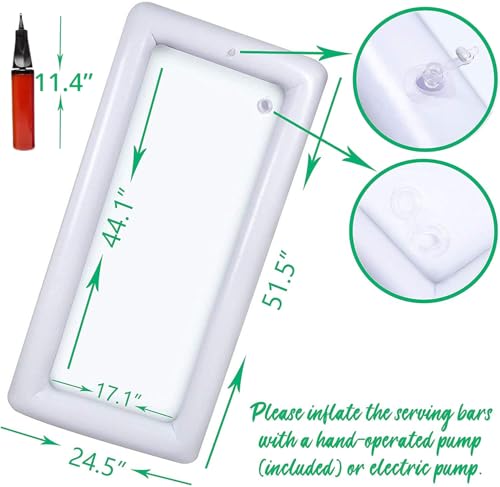 Moon Boat 2 Pack Inflatable Serving Bar Buffet Cooler - Ice Tray for Food & Drinks, Portable for Parties, BBQ, Picnic, Pool Keep Cold All Day Reusable & Leak-Proof Summer Essentials - Image 3