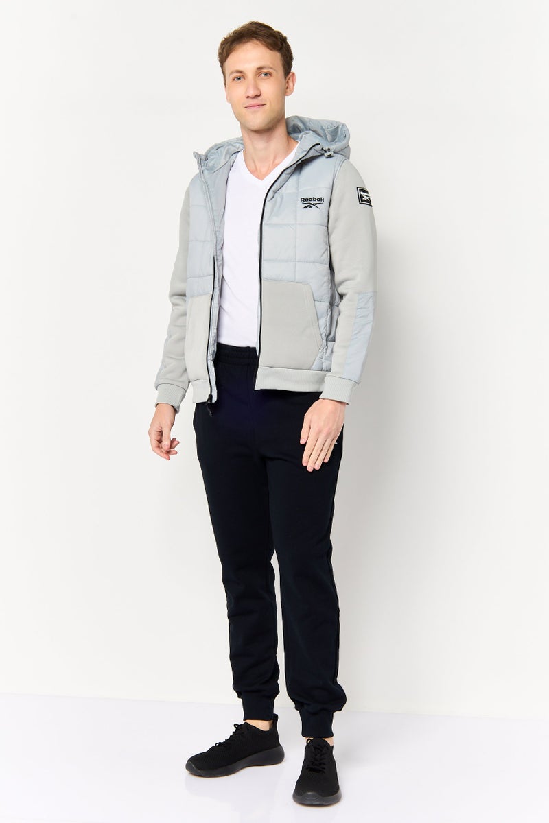 Reebok Men Sportswear Fit Long Sleeve Outdoor Jacket, Grey - Image 2