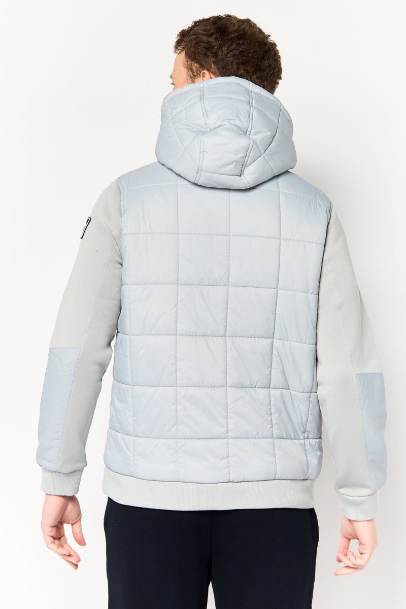 Reebok Men Sportswear Fit Long Sleeve Outdoor Jacket, Grey - Image 4