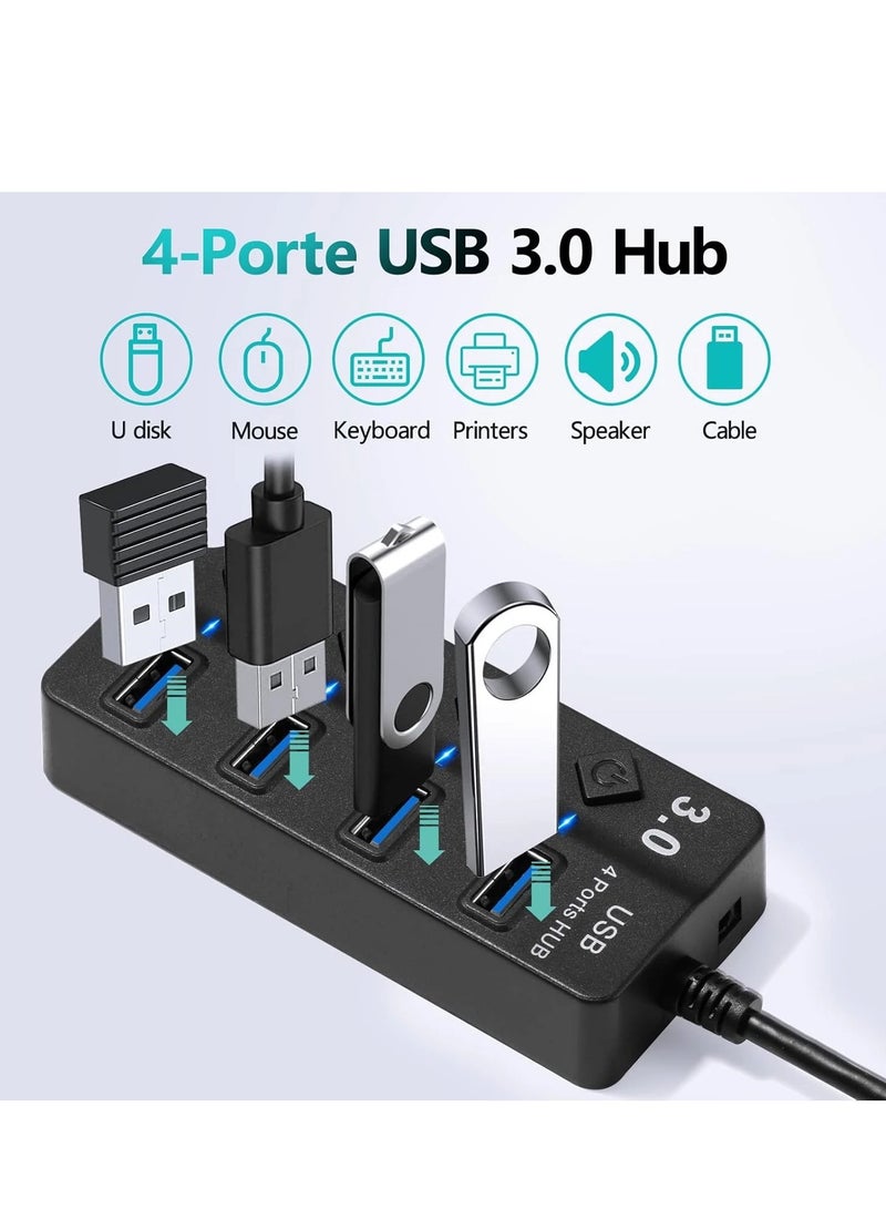 USB 3.0 HUB 4 Ports With Power Switches - Image 2