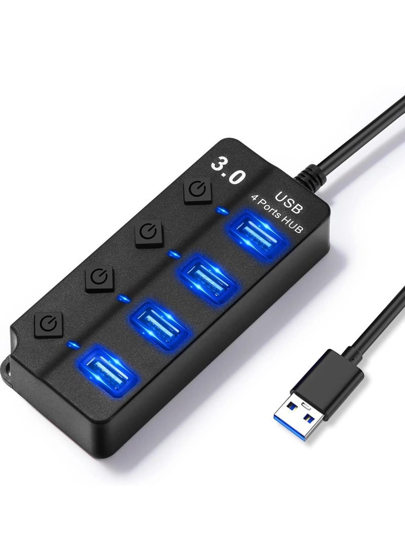 USB 3.0 HUB 4 Ports With Power Switches - Image 1
