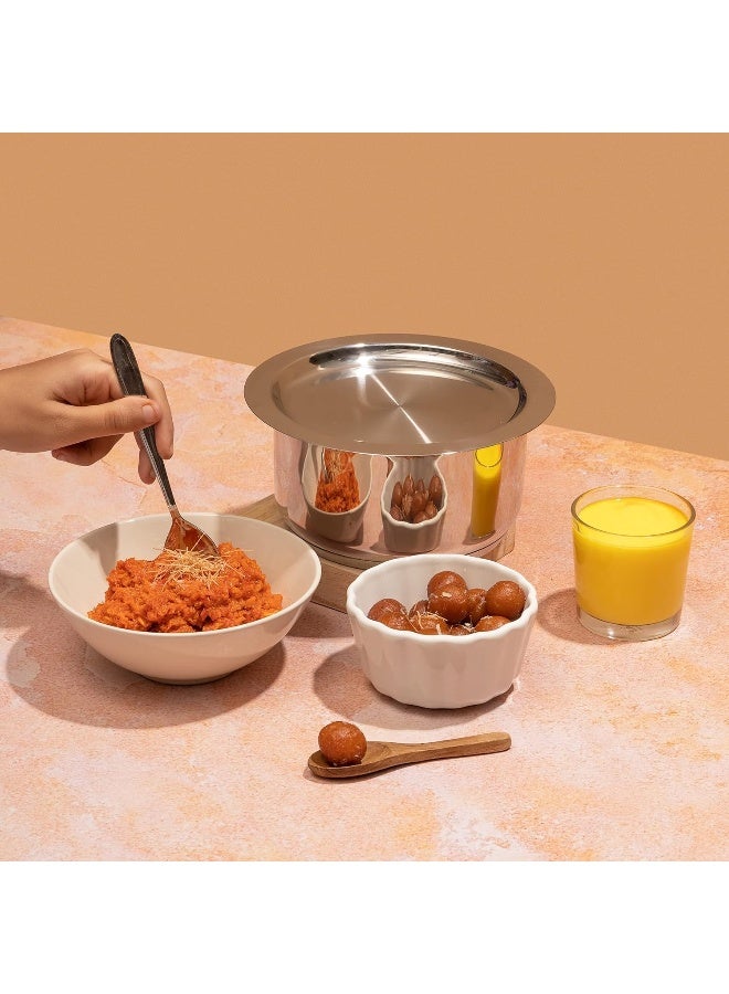 VINOD وعاء فينود من الفولاذ المقاوم للصدأ 304 مع غطاء - 20 سم، 3 ل (صديق للحث) - Image 2