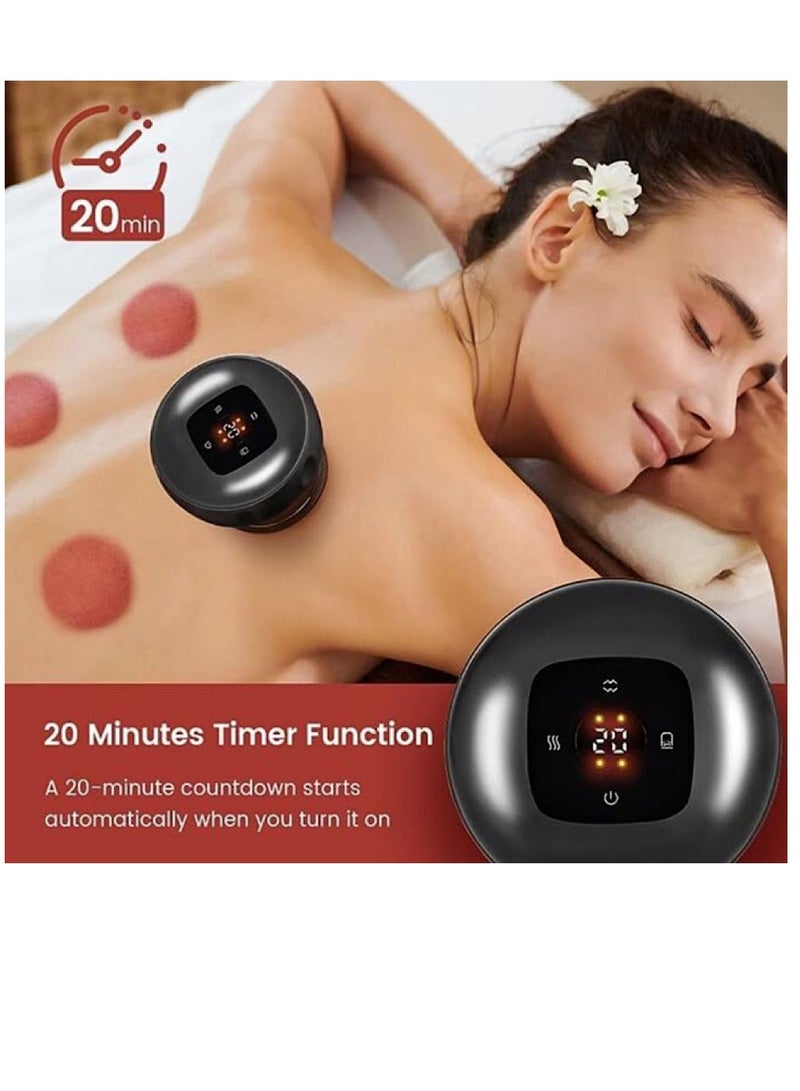 Generic Electric Cupping Massager Smart Cupping Therapy Massager 6 Modes Massage Light Therapy Body Scraping Fat Burning Multicolor  - Image 3