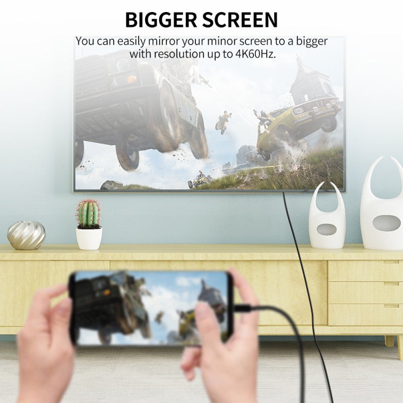 كابل محول من Type-C إلى DP، ذكر USB-C إلى ذكر DP، يدعم دقة 4K بمعدل 60 هرتز، وضع النسخ المتطابق/التمديد، توافق واسع، أسود بطول 1.8 متر - Image 3