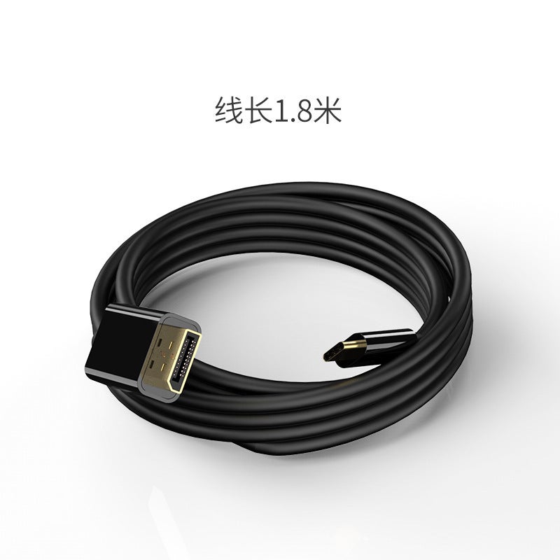 كابل محول من Type-C إلى DP، ذكر USB-C إلى ذكر DP، يدعم دقة 4K بمعدل 60 هرتز، وضع النسخ المتطابق/التمديد، توافق واسع، أسود بطول 1.8 متر - Image 5