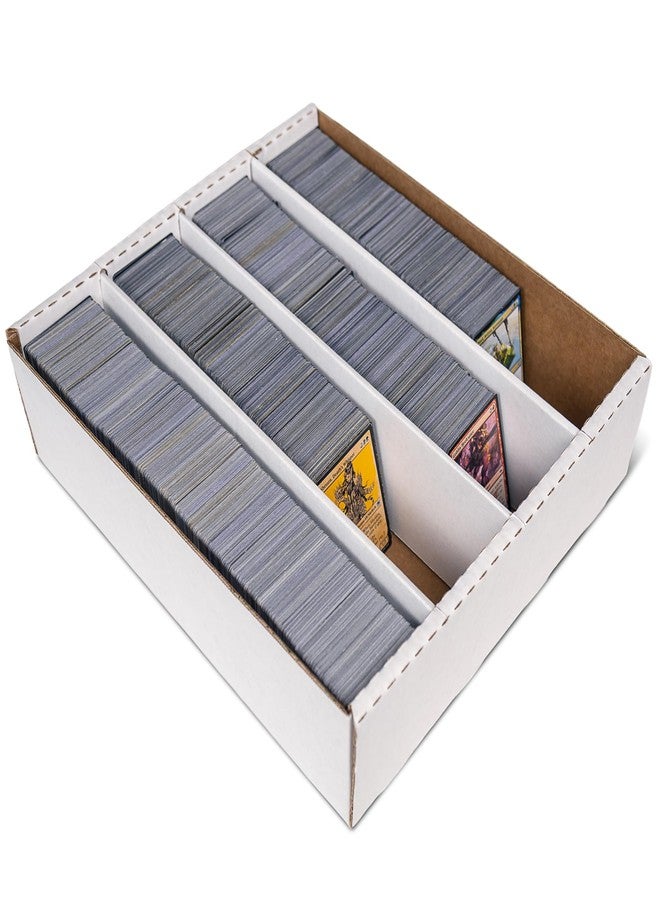 Easy Playhouse: Trading Card Storage Box - 3200ct Capacity, White Cardboard Divided Organizer, Sports-Gaming-Deck Building, Hobbyists & Collectors - Image 2
