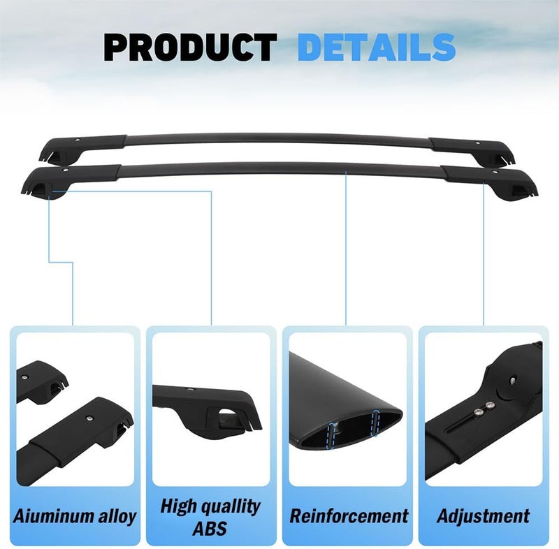 HEKA Cross Bars Roof Racks for 2018-2023 Subaru XV Crosstrek - Aluminum Cargo Carrier - Image 4
