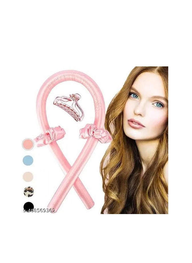 Generic Heatless Hair Curlers – No Heat Satin Curling Rod Headband Set for Long Hair to Sleep In with Hair Clip and Scrunchies, Overnight Soft Lazy Curly Hair Accessories for Women Natural Curly Hair  1PC (RANDOM COLOR)  - Image 2