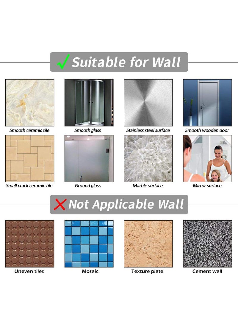 Sweet seven Adjustable Self-Adhesive Shower Head Holder - Chrome Bathroom Wall Mount Bracket for Handheld Shower Wand, Easy Installation, ABS Construction - Image 3